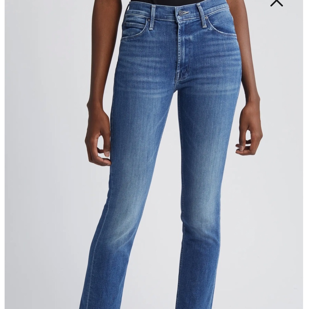 MOTHER NWT mid rise dazzler ankle crop jeans size 25